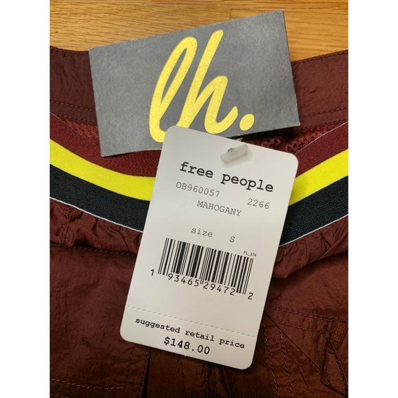 Women’s Small Free People Mahogany Ripple Crop Nylon Jogger Pants - Picture 3 of 3